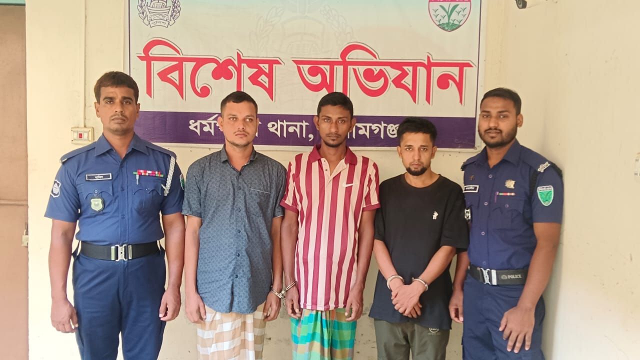 ধর্মপাশায় ৩৮ পিস ইয়াবাসহ তিন মাদক কারবারী গ্রেপ্তার